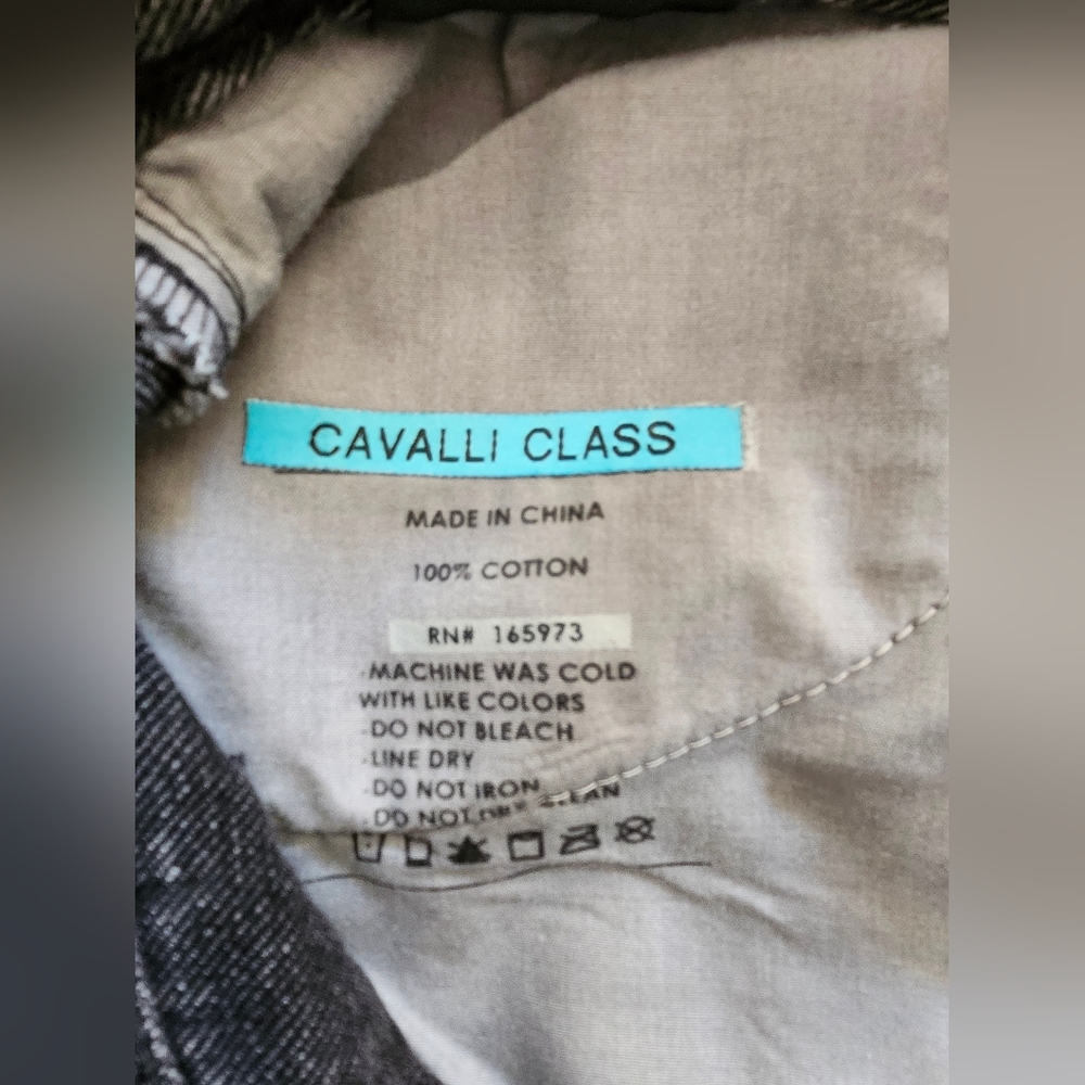 CAVALLI CLASS NWT Black 5-Pocket Straight High-Rise Cropped Jeans. Size M. - Picture 14 of 16